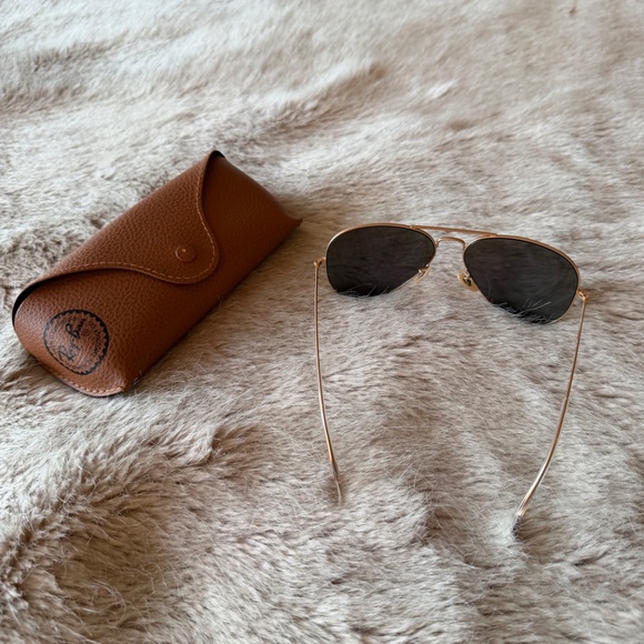 Aviators Flash Lenses Gold Mirrored Green Lens - Picture 3 of 4